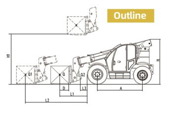 Forklift Teleskopik / Mesin Telehandler, FK-F1740T