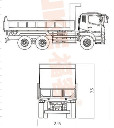 Truk Tipper Jungkit / Truk Jungkit Dump Truck Jalan Raya, FK6-160T