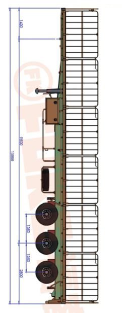 Semi Trailer Pengangkut Hewan / Trailer Pengangkut Ternak, FK35-1301G