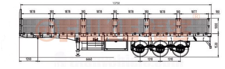 Trailer Drop Side / Karoseri Bak Terbuka dengan Drop Side, FK35-1309G