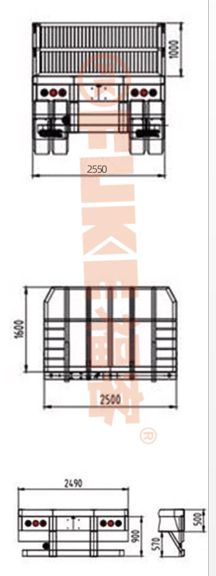Trailer Drop Side / Karoseri Bak Terbuka dengan Drop Side, FK35-1309G