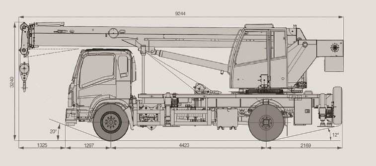Truck Crane / Alat Berat Mobile Crane, FK-08T