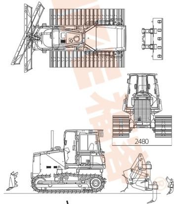 Crawler Dozer / Dozer Roda Rantai, FK14-086T