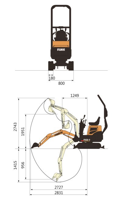 Ekskavator Mini / Mini Excavator, FK08-9