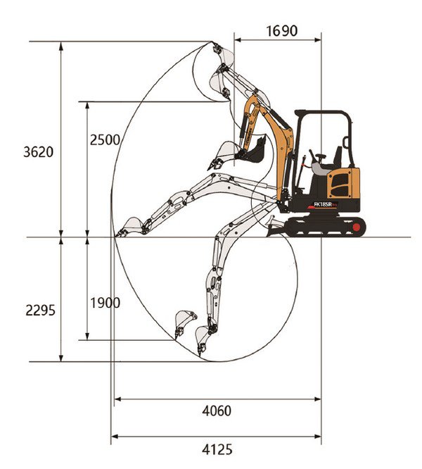 Ekskavator Mini / Mini Excavator, FK18SRPRO