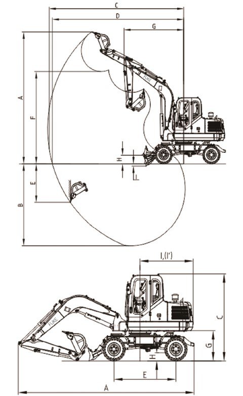 Wheel Excavator / Ekskavator Beroda, FK35-9L
