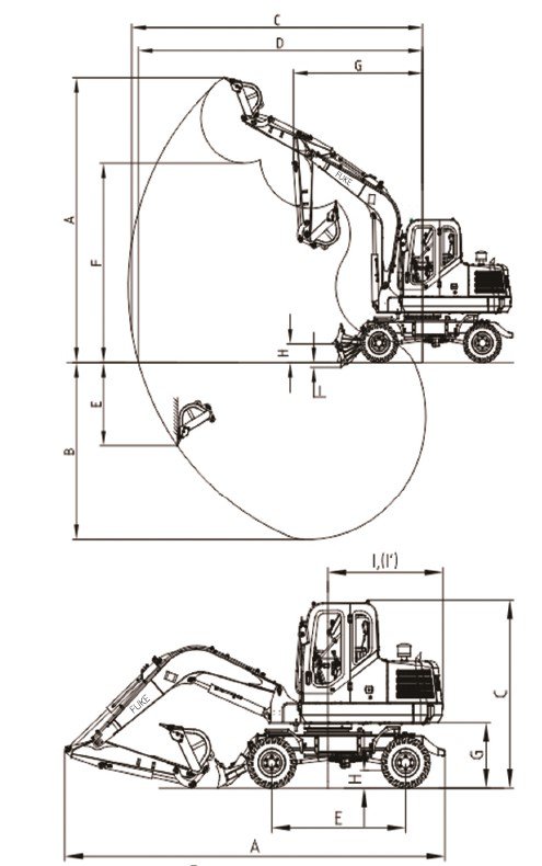 Wheel Excavator / Ekskavator Beroda, FK70-9L