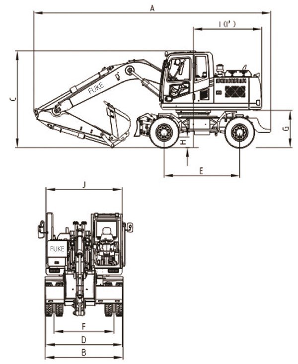 Wheel Excavator / Ekskavator Beroda, FK150-9L