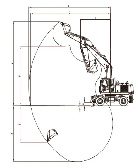 Wheel Excavator / Ekskavator Beroda, FK220-9L