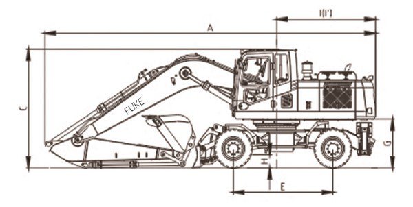 Wheel Excavator / Ekskavator Beroda, FK220-9L