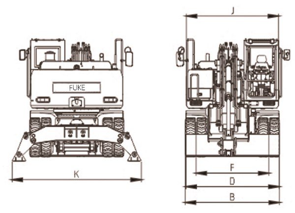 Wheel Excavator / Ekskavator Beroda, FK220-9L
