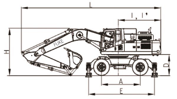 Wheel Excavator / Ekskavator Beroda, FK320-9L