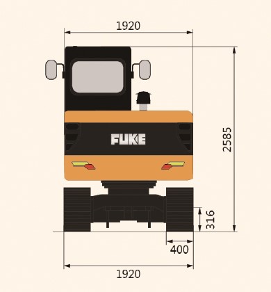 Crawler Excavator / Ekskavator Roda Rantai, FK60-9