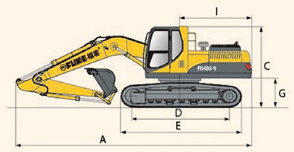 Crawler Excavator / Ekskavator Roda Rantai, FK480-9