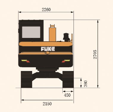 Crawler Excavator / Ekskavator Roda Rantai, FK85-9