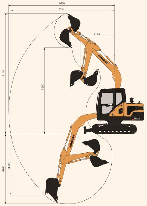 Crawler Excavator / Ekskavator Roda Rantai, FK85-9