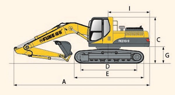 Crawler Excavator / Ekskavator Roda Rantai, FK310-9